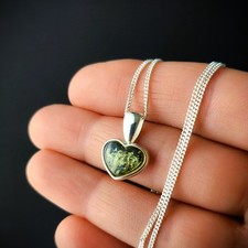 Silber herz anhänger mit - silber,