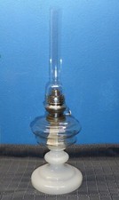 Petroleumlampe Petroleum Tischlampe C.F. Kindermann & Co. Berlin Glas Antik Alt