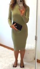 Glitzer Strickkleid Rollkragen