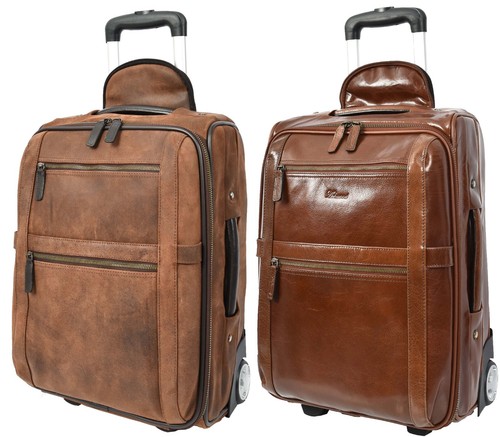 Premium leder rollkoffer - premium,