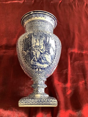 Blau weiße große vase - große, franz