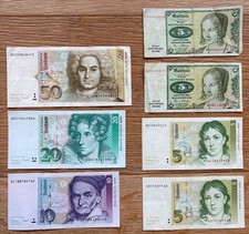Sammlung DM-Banknoten: 5er