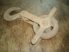 große Umlenkrolle Schwerlastrolle mit Haken  Eisen gängig