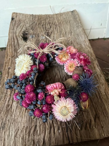 Trockenblumenkranz - 16, –