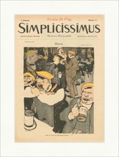 Titelseite der Nummer 45 von 1898 Bruno Paul Chorus Gesang Simplicissimus 0097