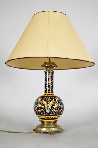 Steingutlampe von gien - steingutlampe,