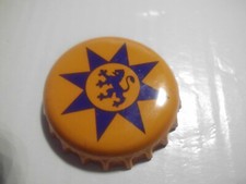 Gebrauchter, orange-blauer Kronkorken von Gerolsteiner: ORANGE PASSIONS FRUCHT