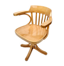 Vintage Schreibtischstuhl Radomsko für Thonet, Bugholz, drehbar, verstellbar, 60er Jahre