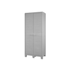 Livarno home Gartenschrank ca. B 78 x T 46 x H 182 cm Kunststoff Holzoptik