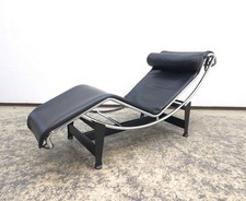 Cassina lc4 Lederliege Designersessel Chaise Perriand Le Corbusier Schwarz 