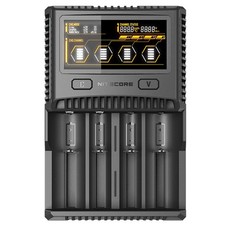 Nitecore SC4 digitales 4-Schacht Ladegerät für Ni-MH & Li-Ion Akkus 230V /12V