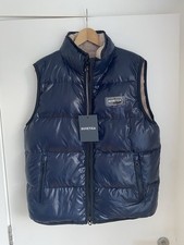 Duvetica Algorab Daunen Wende Teddy Weste Puffer Herren Größe L Blau Neu mit Etikett