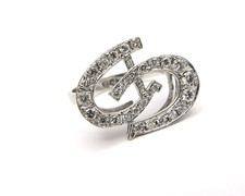 COCKTAIL RING GOLD 585 BRILLANTEN 1,0 CT MONOGRAMM "CD" GR.60 JG 950100090800012