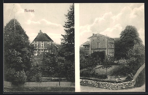 Ansichtskarte nusse gutshaus - ansichtskarte,