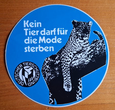Aufkleber "Deutscher Tierschutzbund", 80er Jahre, 10 cm Durchmesser