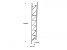Arestant Rahmen Palettenregal H2000-4000 mm verzinkt Ersatzrahmen Ständer T1100