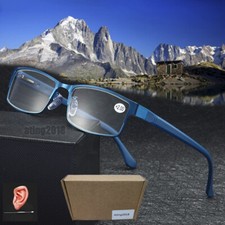 Herren Metall Rechteckige Business Lesebrille 1,0 1,5 2,0 2,5 3,0 3,5 4,0 TRA818