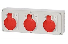 Baustromverteiler Stromverteiler 2 x CEE16A/400V +  CEE32A/400V IP44