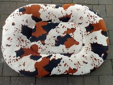 Ridgi Pad Hundekissen 90x60 in Kuhfelloptik bequem, robust, zuverlässig