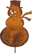 Gartenstecker Schneemann mit