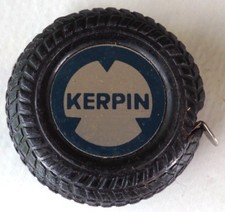 Vintage shabby Metall Maßband Autoreifen ENSAT + KERPIN 100 cm um 1960 #441 C4