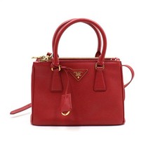 Prada Saffiano Lux Red Zip