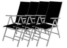 4er Set Alu Klappsessel 7-fach