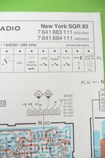 Service Schema für Blaupunkt New York SQR 83, 7 641 883 111  ,ORIGINAL