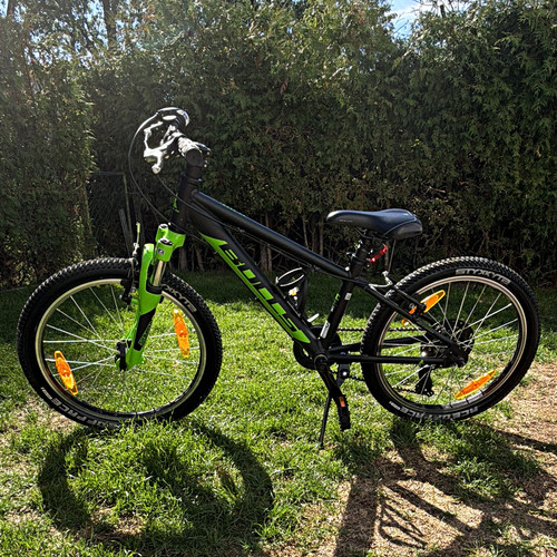 Mountainbike schwarz grün mit - mountainbike,