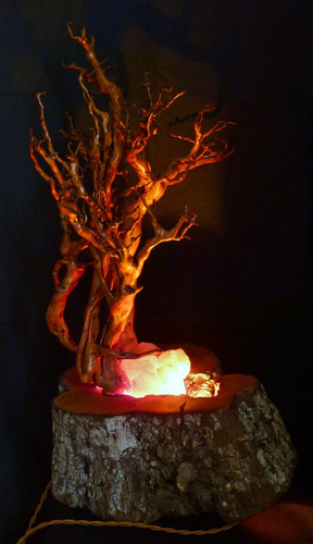 Wurzelskulptur tischlampe aus - wurzelskulptur/tischlampe,