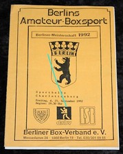 Berlins Amateur - Boxsport ,Berliner Meisterschaft,Programmheft 1992