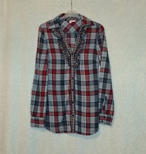 Damen Flanellhemd Hemd Bluse S 36 Tally Weijl Rot Grau Schwarz Kariert Flanell