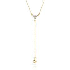 Y-Collier mit Zirkonia & Kugel