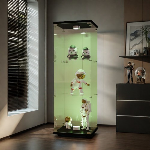 Hartglas vitrine led kommode - vitrine,