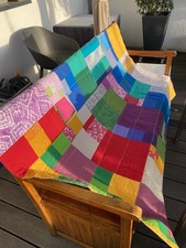 Bunte Patchworkdecke