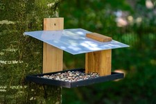 Design Vogelfutterhaus Wandmontage Futterstation Wildvögel Vogelhaus Abstrakt