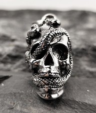 Edelstahl Schädel Anhänger