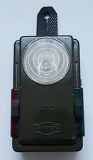 Taschenlampe Daimon Blechgehäuse Rot/Grün 4,5 V Batterie Vintage