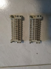 2x 10 DA Leiste Schraub/Schraub gebr Schwachstrom Telefonverteiler Modellbau etc