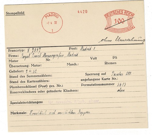 Madrid 1932 francotyp - 1932,