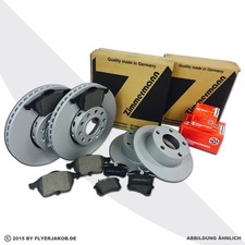 Zimmermann Bremsscheiben + Beläge vorne + hinten für OPEL Corsa D 1.6Turbo Opc