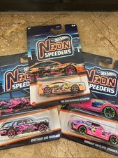Hot Wheels - Neon Speeders Mitsubishi Eclipse Nissan Skyline Datsun 3 Stück OVP