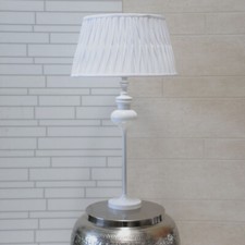 Tischleuchte Metall Lack Weiß