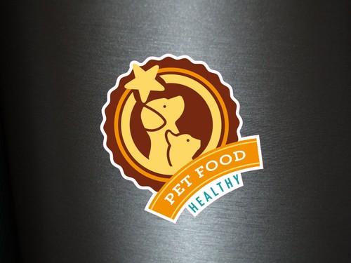 Aufkleber pet food hund - 1,