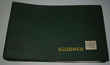 Ersatzteilkatalog Güldner Diesel Traktoren Burgund N Typ A3K / A3KA  August 1964