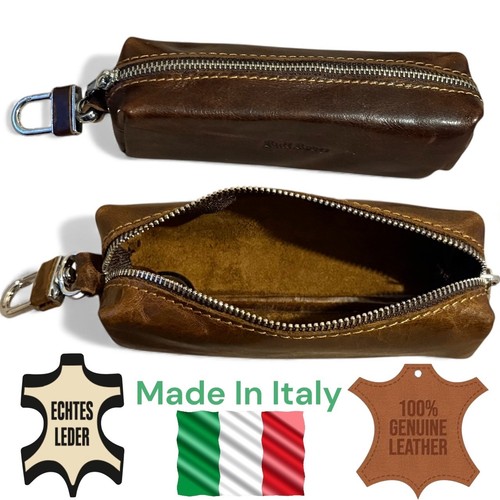 Echtes leder braun etui - echtes,