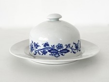 DDR Vintage Ilmenau Henneberg Käseglocke Zwiebelmuster