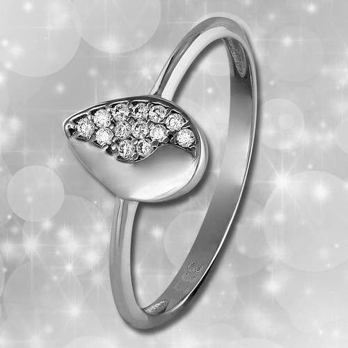 Damen ring blatt 54 - ring, gr.