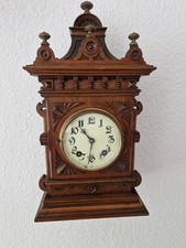 Antike Lenzkirch Jugendstil Tischuhr Walnuss 1890-1900 Gründerzeit Guter Zustand