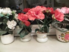 Kunstblumen teilweise im Topf Kunstpflanzen Blumen verschieden jeweils 1 wählbar